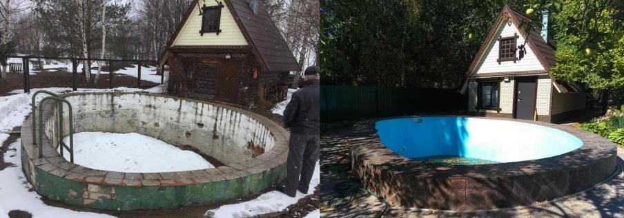 футеровка бетонного бассейна